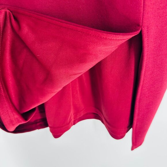 Lulus Classic Glam Off-The-Shoulder Burgundy Back Zip Stretch Mini Dress Size S - Picture 6 of 9